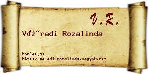 Váradi Rozalinda névjegykártya